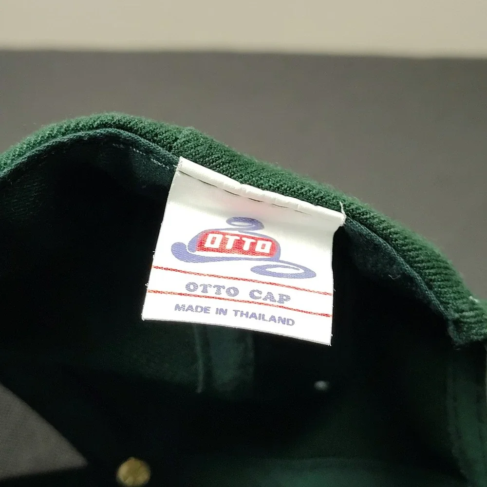 VINTAGE Otto Trucker Hat Cap Snapback Green Viking Trucking Wool Blend Montana
